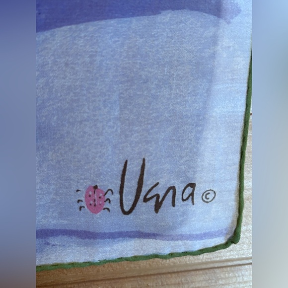 Vintage Vera hand rolled silk combo scarf - Picture 3 of 5